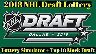 2018 NHL Mock Draft  NHL Draft Lottery 2018 simulator [upl. by Anola]