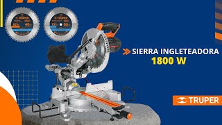 Sierra ingleteadora telescópica para corte de madera y aluminio 10quot 2 12 HP [upl. by Enelrae]