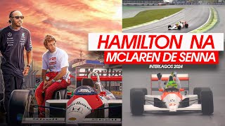 Lewis Hamilton na McLaren MP4 do Senna em Interlagos 2024  Fórmula 1  Publishow Ps [upl. by Nashoma]