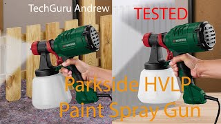 Parkside HVLP Paint Spray Gun PFS 450 B1 TESTING [upl. by Ohs]