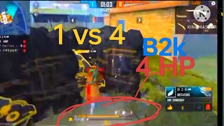 B2k 1 vs 4 in custom match  ultra legend gameplay 🎯 top level movement 🇧🇷 ff live Born2Kill [upl. by Derreg]