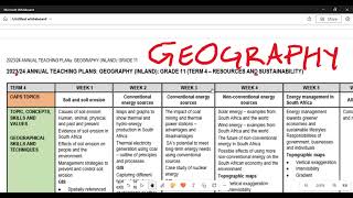 Geography Grade 11 Term 4 ATP 2024 [upl. by Enilrem872]