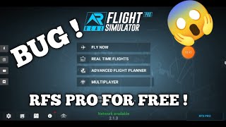 how to get rfs pro for free  bug  🔥🔥 RFS Real Flight Simulator [upl. by Malorie]