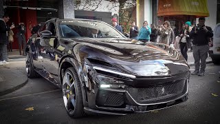 FIRST Ferrari Purosangue V12 Driving in London [upl. by Yeldar]