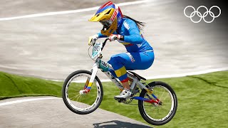 Mariana Pajón 🇨🇴 avanzó a semifinales de BMX Racing  Tokio2020 Highlights [upl. by Nezam]