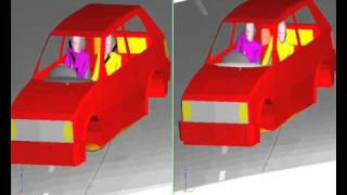 Collision Reconstruction  Comparison of belted and unbelted occupants [upl. by Enomaj319]