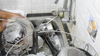 How to Cleaning Kitchen Vessels  Clean up greasy kitchen utensils [upl. by Esinrahs943]