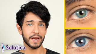 Natural Blue Contact Lenses  Solotica Arara Blue amp Hidrocor Topazio Monthly [upl. by Hernardo]