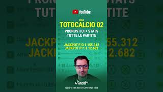 Totocalcio 2 con 2 Jackpot pronostici tutte le partite pronosticinaturali [upl. by Dulcea]