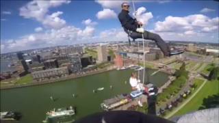 Abseilen van de Euromast in Rotterdam 😱 [upl. by Duffie]