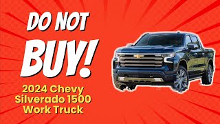 2024 Chevy Silverado 1500 Work Truck  9 Reasons NOT To Buy 🚫🚗 [upl. by Foss141]