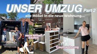 UMZUGSTAG 2 alle Möbel umziehen 😮‍💨 Möbel kaufen erste Sachen auspacken neue Wohnung in Hamburg [upl. by Rebecca592]