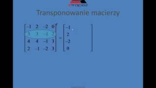 Transponowanie macierzy [upl. by Krenek244]