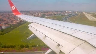 Windy Turkish B737700 Istanbul Landing  THY Rüzgarlı İstanbul İnişi GoPro3 Panasonic TM900 1080p [upl. by Casimire353]