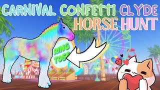 HUNTING FOR THE CARNIVAL CONFETTI CLYDESDALE  Wild Horse Islands [upl. by Fafa]