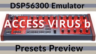 Access Virus b  DSP56300 v125  Presets Preview [upl. by Gnuh844]