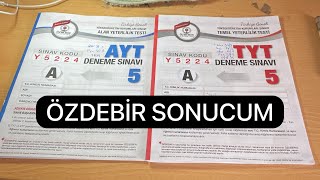 ÖZDEBİR TÜRKİYE GENELİ TYT AYT 5 SONUCUM yks2024 [upl. by Razal]