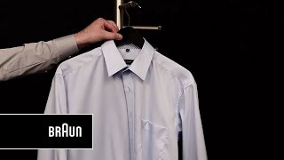 How to iron a shirt properly with Braun CareStyle 5 Pro steam generator iron [upl. by Yendic]