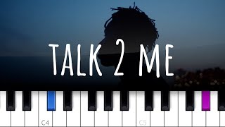 Talk 2 Me  Montell Fish piano tutorial [upl. by Eynobe]