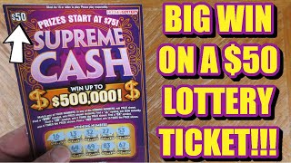 BIG WIN TO START 2023 50 quotSUPREME CASHquot LOTTERY TICKET SCRATCH OFF [upl. by Netsyrk180]