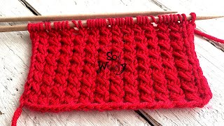 How to knit the Twisted Rib stitch 2 rowrepeat  English amp Continental methods  So Woolly [upl. by Ettenil]