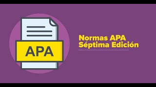 PRESENTACIÓN MOOC NORMAS APA 7 EDICIÓN [upl. by Isbel520]