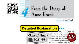 Understanding quotFrom the Diary of Anne Frankquot Class 10 CBSE  One Shot [upl. by Ycniuqal142]