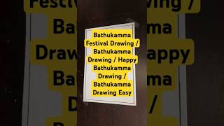 Bathukamma Festival Drawing  Bathukamma Drawing  Happy Bathukamma Drawing Bathukamma Drawing Easy [upl. by Aninotna]