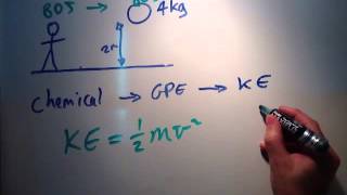 Using the KE formula to find velocity [upl. by Kcirdla]