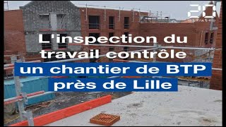 Lille On a assisté à un contrôle des risques de chute sur un chantier [upl. by Durrej]