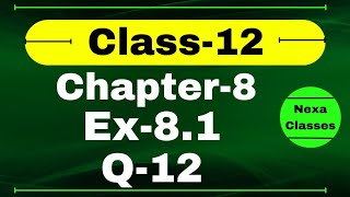 Class 12 Ex 81 Q12 Math  Chapter8 Class12 Math  Application of Integral  Ex 81 Q12 Class12 Math [upl. by Bilow]