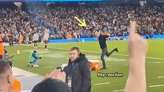 Pep Guardiola crazy reaction as Haaland scored against Brentford [upl. by Sudoeht943]