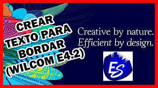 CREAR TEXTO EN WILCOM E42  WILCOM E42 PARA PRINCIPIANTES  TEXTO FACIL EN WILCOM E42 [upl. by Anayek]