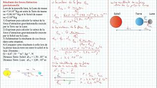 Résultante des forces dattraction gravitationnelle [upl. by Tana13]