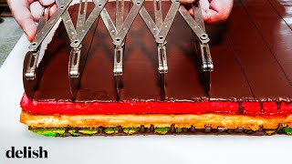 How Americas Oldest Italian Bakery Makes 40000 Rainbow Cookies Every Day  Delish [upl. by Nonnad]