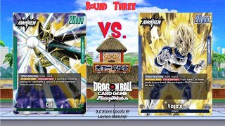 Cell G vs Vegeta B  Round 3  DBS Fusion World Store Locals [upl. by Peper]