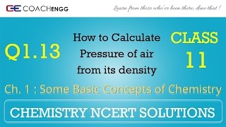 Some Basic Concepts of Chemistry Q113 Chapter 1 NCERT solutions CHEMISTRY Class 11 [upl. by Melicent920]