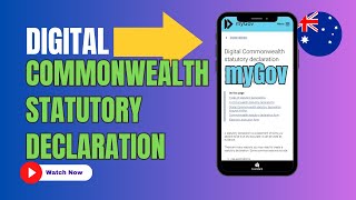 ⏬👇Digital Commonwealth Statutory Declarations in myGov  StepbyStep Guide MYGOV commonwealth [upl. by Ahsilad]