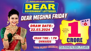 DEAR LOTTERY LIVE DEAR 1 PM 22032024 NAGALAND LOTTERY LIVE DRAW LOTTERY SAMBAD LIVE FROM KOHIMA [upl. by Anerroc12]