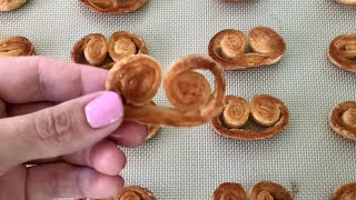 💗 Palmeritas con Masa De Tarta Hojaldrada 💗 Galletitas Argentina en pocos minutos 💗 [upl. by Ahseinek979]