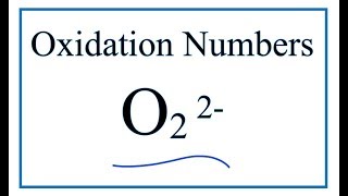 How to find the Oxidation Number for O in O2 2 Peroxide ion [upl. by Kuhn]