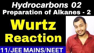 Hydrocarbons 02  Preparation of Alkanes 02  Wurtz Reaction  and Frankland Reaction  JEENEET [upl. by Forrester]