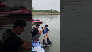 father makes his child water jetpack shortsvideo [upl. by Gibb718]