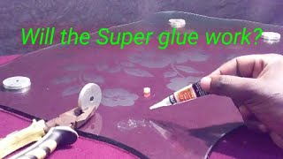 How to attach glue metal legs to a glass table topHow to fix glass on table top [upl. by Warring]