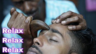 Uncle Barber Doing ASMR Gua Sha Head Massage For Deep Sleep  Neck Cracking Head Massage ASMR [upl. by Pia191]