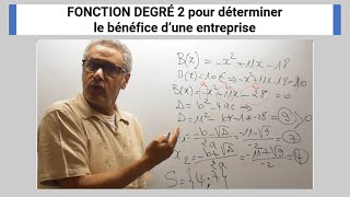 Mathséco  FONCTION DEGRÉ 2 pour déterminer le BÉNÉFICE d’une entreprise [upl. by Starlin332]