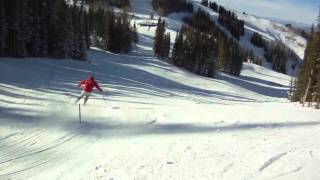 Skiing with fastest ski instructor Christian Messner on Aspen Mountain slalom training [upl. by Rinna]