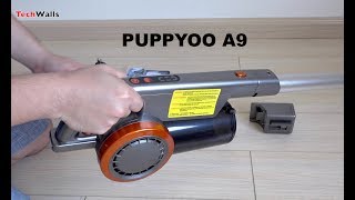 PUPPYOO A9 Cordless Vacuum Cleaner Unboxing amp Testing [upl. by Derfla]