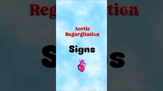 Aortic Regurgitation  Signs aortic regurgitation heart sign [upl. by Lekcim621]