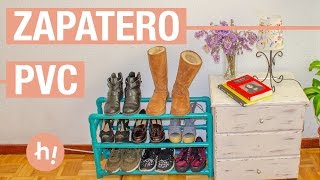 Zapatero con tubos de PVC · Handfie DIY [upl. by Ardnasac428]